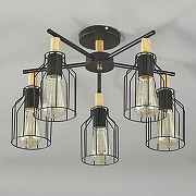 Люстра на штанге Escada Texas 469/5PL Black цвет дерево, черный-1