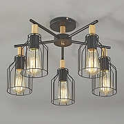 Люстра на штанге Escada Texas 469/5PL Black цвет дерево, черный-2