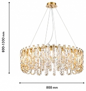 Люстра Favourite Infinity 4721-20P цвет плафона/подвески Прозрачный, цвет арматуры Золото-3