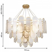 Люстра Favourite Laura 4730-16P цвет плафона/подвески Прозрачный, цвет арматуры Латунь-1