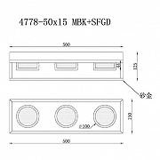 Накладной светильник iLedex Link 4778-50x15 MBK+SGD цвет плафона/подвески Золото, цвет арматуры Золото, Черный-1