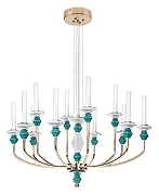 Люстра Divinare Capello 4947/01 SP-12 цвет золото, разноцветный-1