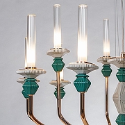 Люстра Divinare Capello 4947/01 SP-12 цвет плафона/подвески Прозрачный, цвет арматуры Золото-3