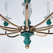 Люстра Divinare Capello 4947/01 SP-12 цвет плафона/подвески Прозрачный, цвет арматуры Золото-4