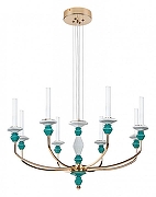 Люстра Divinare Capello 4947/01 SP-8 цвет плафона/подвески Прозрачный, цвет арматуры Золото-1