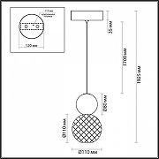 Подвесной светильник Odeon Light Crystal 5007/7L цвет плафона/подвески Прозрачный, цвет арматуры Хром-5