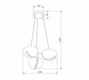 Люстра Eurosvet Em1sfero 50083/3 LED золото цвет плафона/подвески Белый, цвет арматуры Золото-7