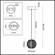 Подвесной светильник Odeon Light Crystal 5008/5LA цвет плафона/подвески Прозрачный, цвет арматуры Золото-9