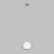 Подвесной светильник Eurosvet R1ngo 50089/1 хром цвет плафона/подвески Белый, цвет арматуры Хром-1