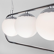 Подвесной светильник Eurosvet R1ngo 50089/4 хром цвет плафона/подвески Бежевый, цвет арматуры Хром-3