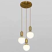 Подвесной светильник Eurosvet Bubble 50151/3 латунь цвет плафона/подвески Белый, цвет арматуры Латунь