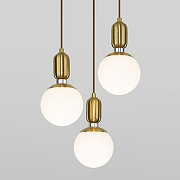 Подвесной светильник Eurosvet Bubble 50151/3 латунь цвет плафона/подвески Белый, цвет арматуры Латунь-1