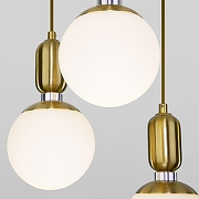 Подвесной светильник Eurosvet Bubble 50151/3 латунь цвет плафона/подвески Белый, цвет арматуры Латунь-2