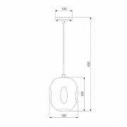 Подвесной светильник Eurosvet M1ll 50195/1 черный жемчуг цвет плафона/подвески Светло-серый, цвет арматуры Жемчужный, Черный-3