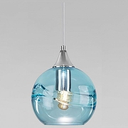 Подвесной светильник Eurosvet Lotus 50221/1 голубой цвет плафона/подвески Голубой, цвет арматуры Хром