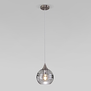 Подвесной светильник Eurosvet Lotus 50221/1 дымчатый цвет никель-1