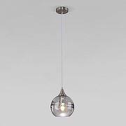 Подвесной светильник Eurosvet Lotus 50221/1 дымчатый цвет плафона/подвески Светло-серый, цвет арматуры Никель-1