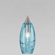 Подвесной светильник Eurosvet Lotus 50222/1 голубой цвет плафона/подвески Голубой, цвет арматуры Хром