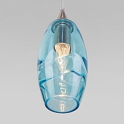 Подвесной светильник Eurosvet Lotus 50222/1 голубой цвет плафона/подвески Голубой, цвет арматуры Хром-2