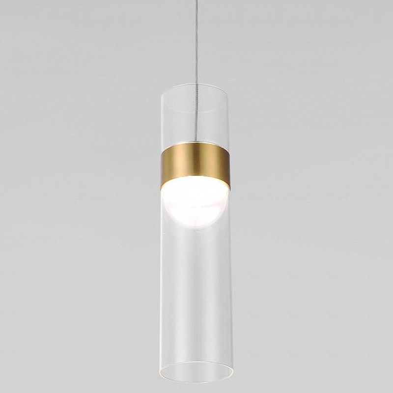 Подвесной светильник Eurosvet Lumen 50244/1 LED латунь/прозрачный 