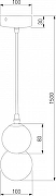 Люстра Eurosvet Polar 50250/1 LED серый цвет плафона/подвески Белый, Черный, цвет арматуры Серый-2
