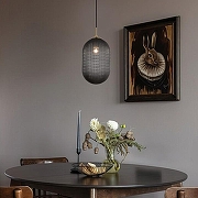 Подвесной светильник Eurosvet Gem 50261/1 темно-серый цвет плафона/подвески Серый, цвет арматуры Черный-2