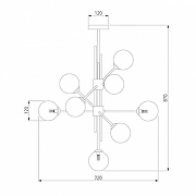 Люстра на штанге Eurosvet Volver 50383 латунь цвет плафона/подвески Белый, цвет арматуры Латунь-5