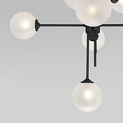 Люстра на штанге Eurosvet Volver 50383 черный цвет плафона/подвески Белый, цвет арматуры Черный-2