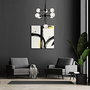 Люстра на штанге Eurosvet Volver 50383 черный цвет плафона/подвески Белый, цвет арматуры Черный-4