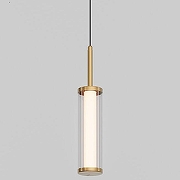 Подвесной светильник Eurosvet Stark 50386/1 LED латунь цвет плафона/подвески Белый, Прозрачный, цвет арматуры Латунь