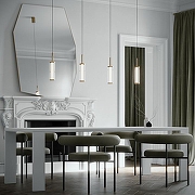 Подвесной светильник Eurosvet Stark 50386/1 LED латунь цвет плафона/подвески Белый, Прозрачный, цвет арматуры Латунь-3