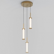 Подвесной светильник Eurosvet Stark 50386/3 LED латунь цвет плафона/подвески Белый, Прозрачный, цвет арматуры Латунь