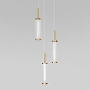 Подвесной светильник Eurosvet Stark 50386/3 LED латунь цвет плафона/подвески Белый, Прозрачный, цвет арматуры Латунь-1