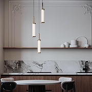 Подвесной светильник Eurosvet Stark 50386/3 LED латунь цвет плафона/подвески Белый, Прозрачный, цвет арматуры Латунь-3