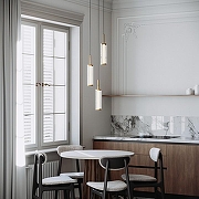 Подвесной светильник Eurosvet Stark 50386/3 LED латунь цвет плафона/подвески Белый, Прозрачный, цвет арматуры Латунь-4