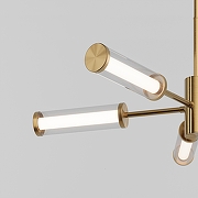 Люстра на штанге Eurosvet Stark 50386/5 LED латунь цвет плафона/подвески Белый, Прозрачный, цвет арматуры Латунь-3