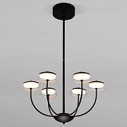 Люстра на штанге Eurosvet Fungo 50388 LED черный цвет плафона/подвески Прозрачный, цвет арматуры Черный