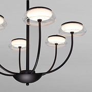 Люстра на штанге Eurosvet Fungo 50388 LED черный цвет плафона/подвески Прозрачный, цвет арматуры Черный-2