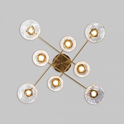 Люстра Eurosvet R1pple 50389 LED латунь цвет плафона/подвески Прозрачный, цвет арматуры Латунь-2