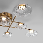 Люстра Eurosvet R1pple 50389 LED латунь цвет плафона/подвески Прозрачный, цвет арматуры Латунь-3