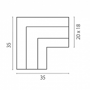 Соединитель угловой L-образный для треков накладных Lightstar Linea 506447 цвет арматуры Черный-2