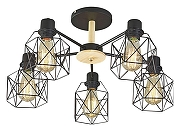 Люстра на штанге Escada Dallas 508/5PL цвет коричневый, черный