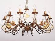 Люстра Doge Luce 520 520L12GD цвет плафона/подвески Прозрачный, цвет арматуры Бронза-1