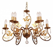 Люстра Doge Luce 520 520L6+3GD цвет плафона/подвески Прозрачный, цвет арматуры Коричневый