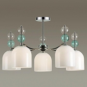 Люстра на штанге Lumion Gillian 5235/5C цвет плафона/подвески Белый, цвет арматуры Хром-1