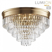 Люстра Lumion ZAHA 5257/8C цвет плафона/подвески Прозрачный, цвет арматуры Латунь-3