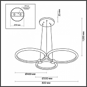 Люстра Lumion Nova 5297/80L цвет плафона/подвески Белый, цвет арматуры Золото-5