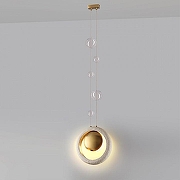 Подвесной светильник Odeon Light Saturn 5443/1 цвет плафона/подвески Бежевый, Латунь, цвет арматуры Латунь-2