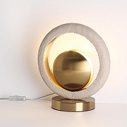 Настольная лампа Odeon Light Saturn 5443/1T цвет плафона/подвески Бежевый, Латунь, цвет арматуры Латунь-1