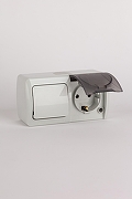 Блок с розеткой и выключателем Elbi Eleсtriс Eva 554-011500-920 -5